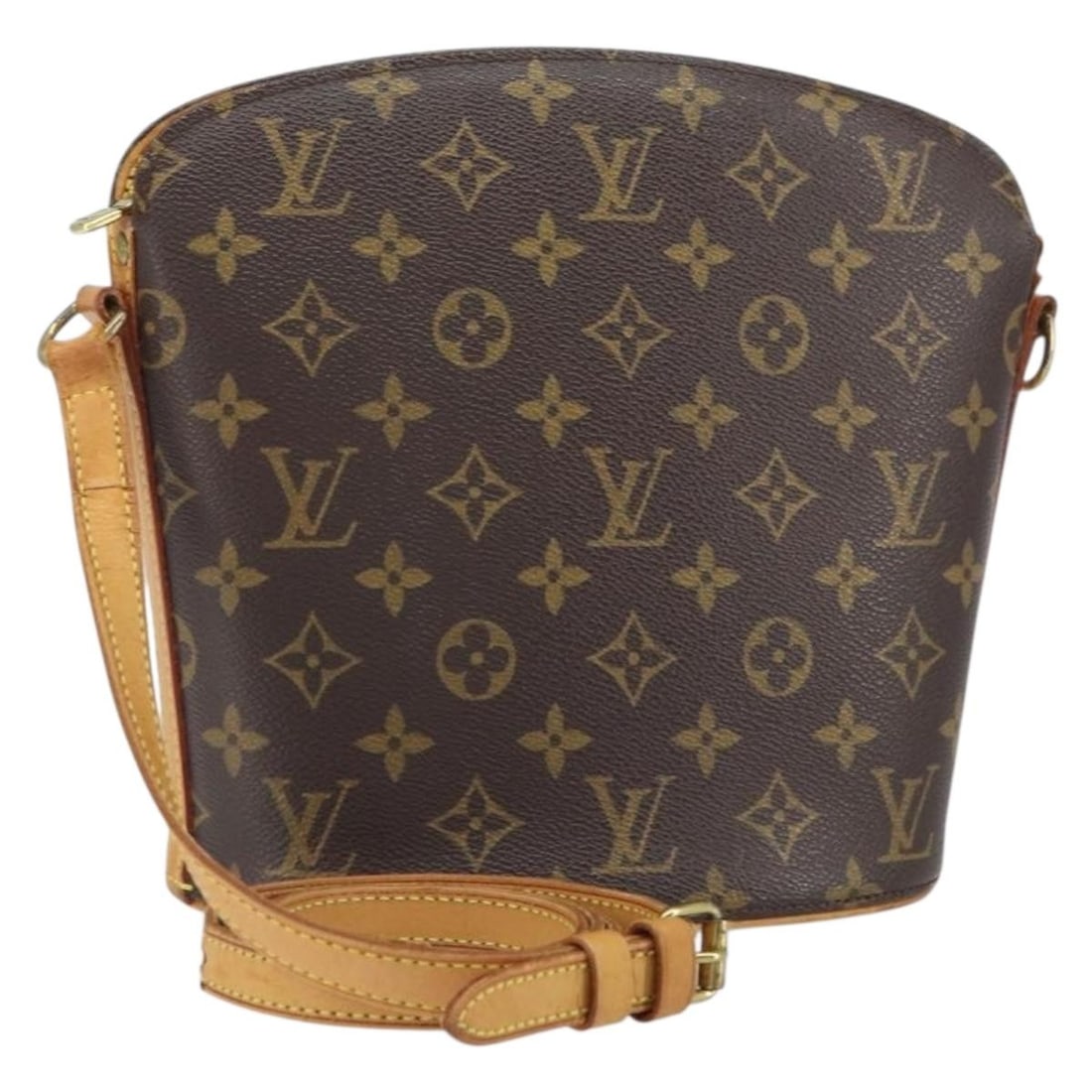 Louis Vuitton Drouot Monogram Canvas Shoulder Bag M51290: Louis Vuitton Drouot Monogram Canvas Shoulder Bag M51290 This Louis Vuitton Monogram Drouot shoulder bag is crafted from signature monogram canvas and features an adjustable shoulder strap. The bag is