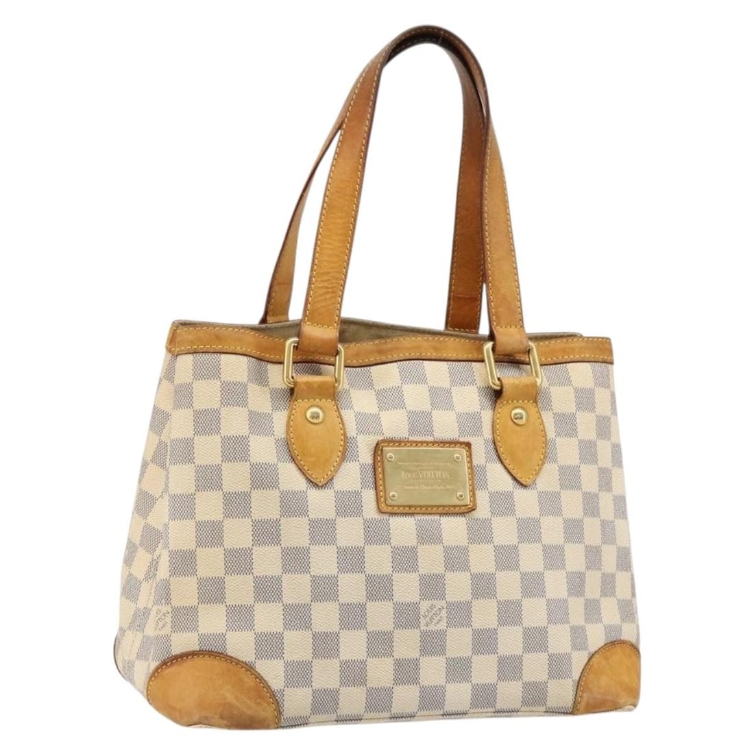 Louis Vuitton N51207 Hampstead PM Damier Azur Canvas Tote (1 of 18)