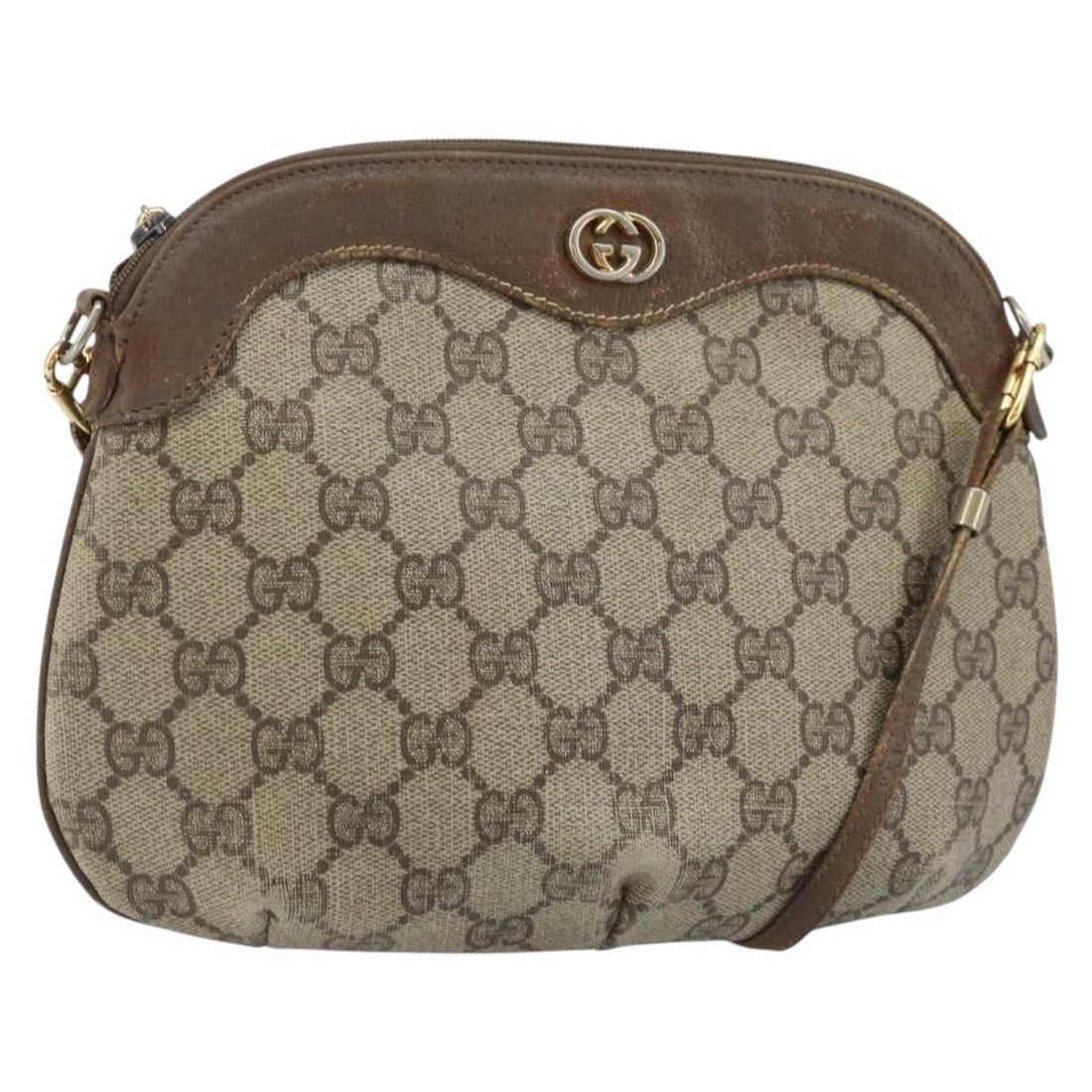 Gucci GG Supreme beige gold PVC shoulder bag Italy 007 49 0819: Gucci GG Supreme beige gold PVC shoulder bag Italy 007 49 0819 This GUCCI GG Supreme shoulder bag is crafted from beige and gold PVC leather with GG canvas accents. Designed for women, it features a s
