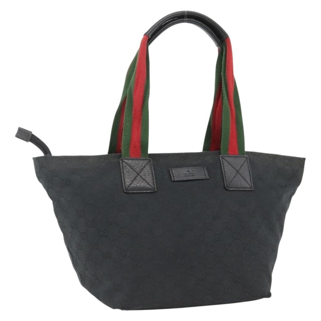 Gucci Sherry Line GG Canvas Black Handbag 131230: Gucci Sherry Line GG Canvas Black Handbag 131230 This GUCCI GG Canvas Sherry Line handbag features a black GG canvas exterior with leather trim and a practical top handle design. The bag is made in It