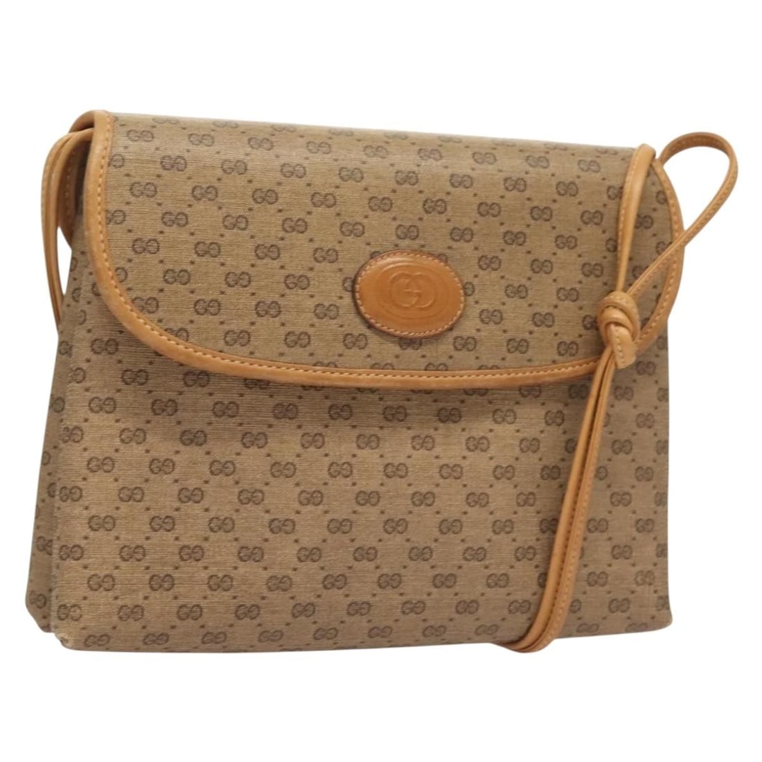 GUCCI Micro GG Supreme Shoulder Bag Beige Gold PVC Auth 49 001 5548: GUCCI Micro GG Supreme Shoulder Bag Beige Gold PVC Auth 49 001 5548 This GUCCI Micro GG Supreme Shoulder Bag combines style and functionality with its chic PVC leather exterior in a sophisticated beig