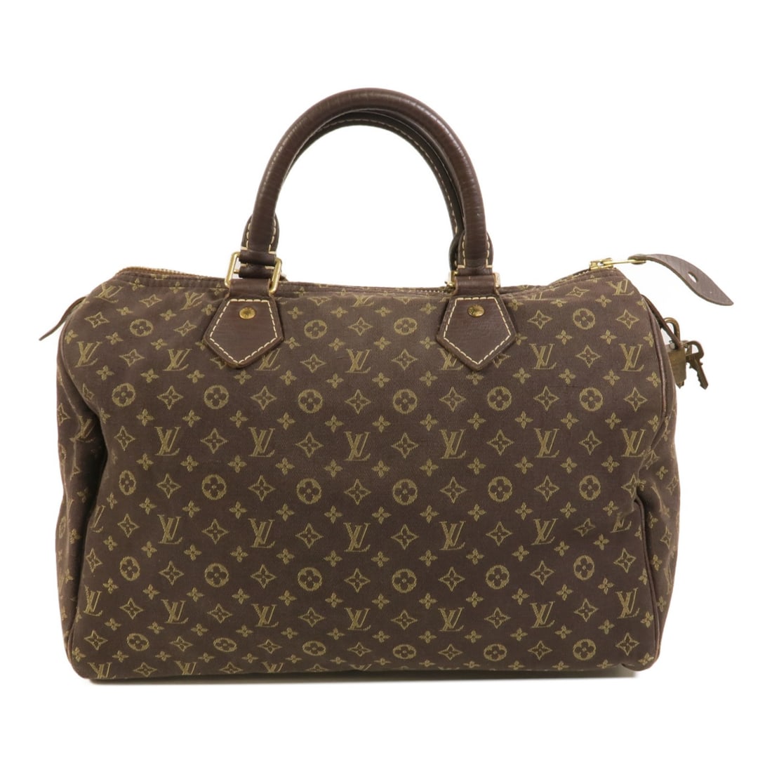 Louis Vuitton Speedy 30 M95224 Brown Monogram Mini Lin Handbag: Louis Vuitton Speedy 30 M95224 Brown Monogram Mini Lin Handbag Louis Vuitton Speedy 30 handbag in brown Monogram Mini Lin x canvas, model M95224. It features gold-tone hardware, a top handle, one inte