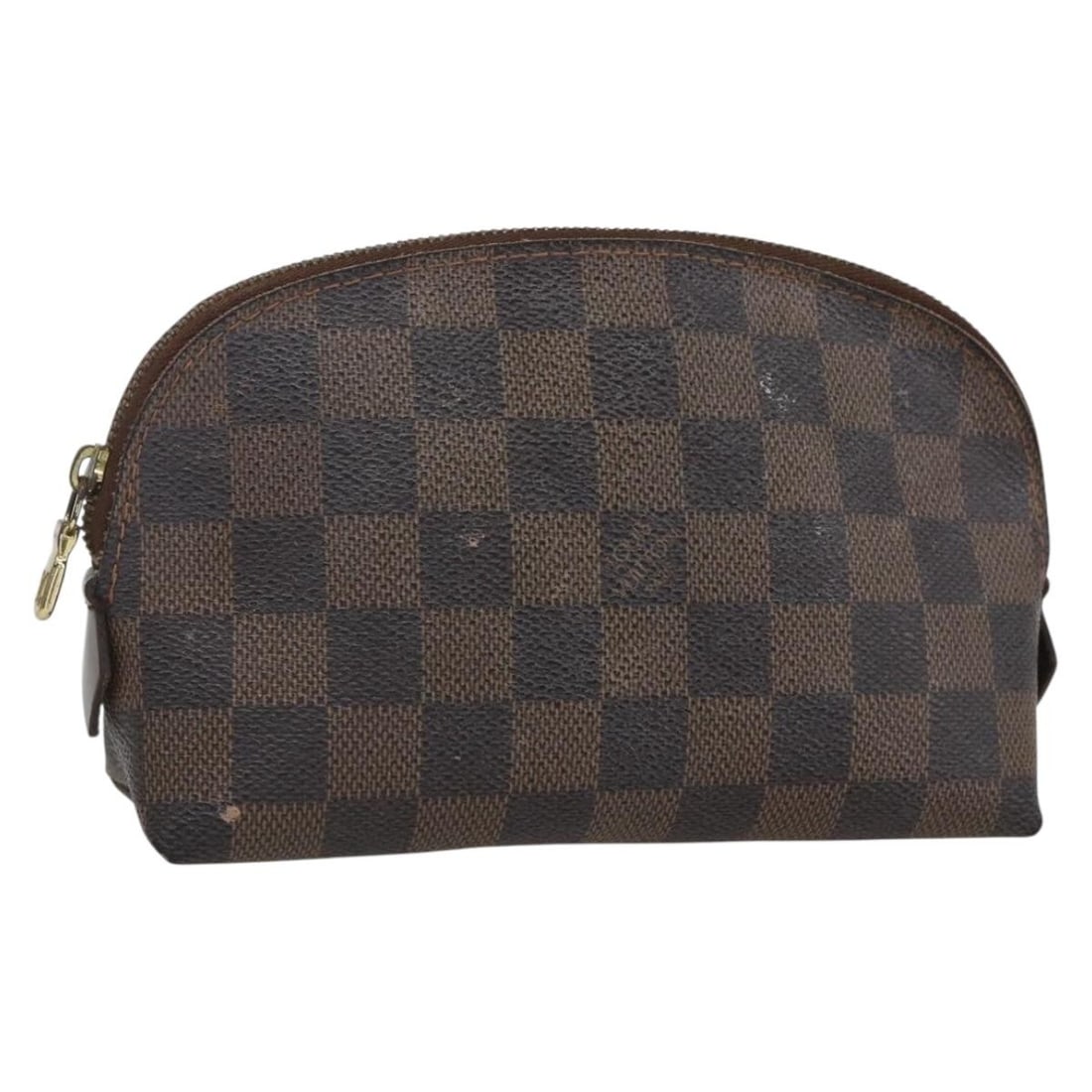 Louis Vuitton Damier Ebene PM Cosmetic Pouch N47516 Canvas Bag: Louis Vuitton Damier Ebene PM Cosmetic Pouch N47516 Canvas Bag This is a Louis Vuitton Damier Ebene cosmetic pouch in the PM size, crafted from Damier Ebene canvas. The pouch features a zip closure an