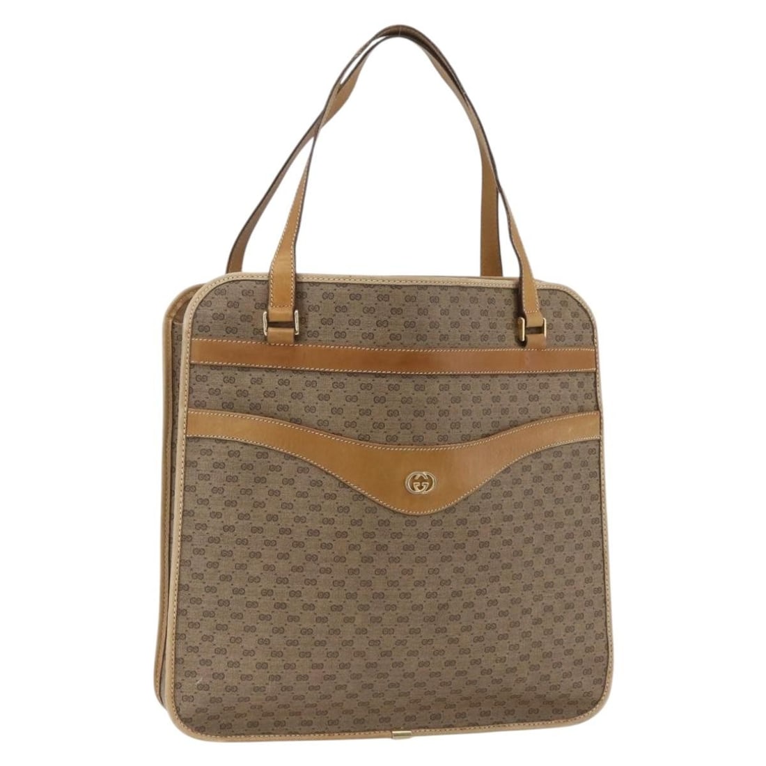 Beige Gold PVC Micro GG Supreme Tote by Gucci Model 002 14 4428: Beige Gold PVC Micro GG Supreme Tote by Gucci Model 002 14 4428 This is a Gucci Micro GG Supreme tote bag crafted from beige and gold PVC leather with GG canvas accents. Made in Italy, this spacious t