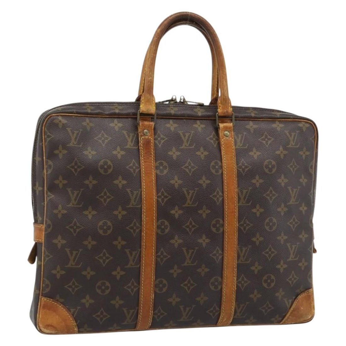 Louis Vuitton M53361 Porte Documents Voyage Monogram Canvas Briefcase: Louis Vuitton M53361 Porte Documents Voyage Monogram Canvas Briefcase Louis Vuitton Porte Documents Voyage business bag in Monogram Canvas, made in France. This bag features a monogram colorway, a han