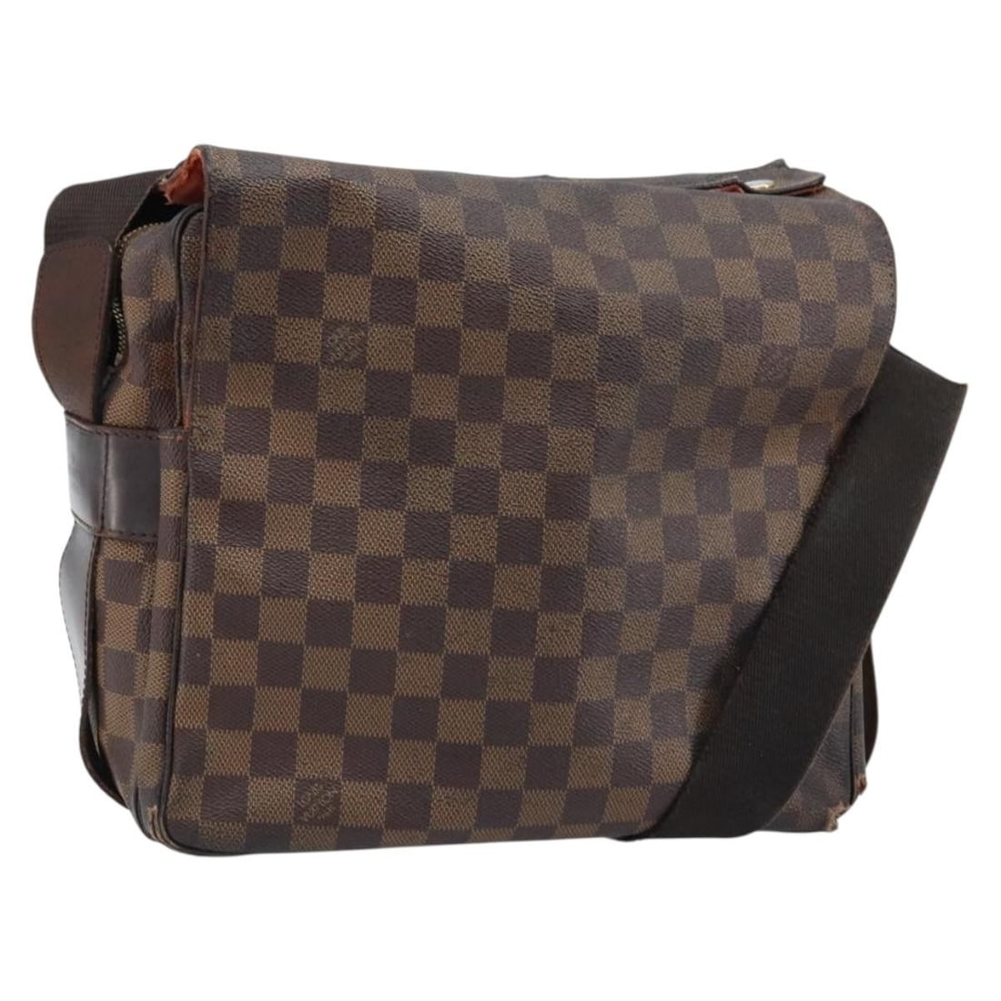 Louis Vuitton Naviglio Damier Ebene Canvas Shoulder Bag N45255: Louis Vuitton Naviglio Damier Ebene Canvas Shoulder Bag N45255 This is a Louis Vuitton Damier Ebene Naviglio shoulder bag, crafted from Damier Ebene canvas. Designed for women, the bag features a clas