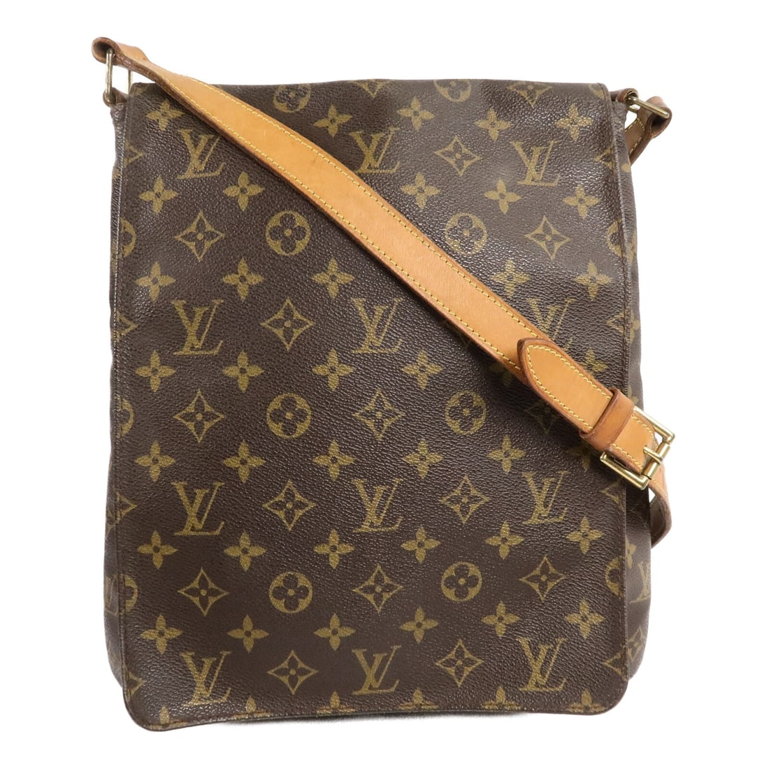 Louis Vuitton Musette Monogram Brown Shoulder Bag M51256: Louis Vuitton Musette Monogram Brown Shoulder Bag M51256 Louis Vuitton Musette crossbody shoulder bag, model M51256, in brown Monogram x PVC coated canvas. This women's bag features a flap closure, on