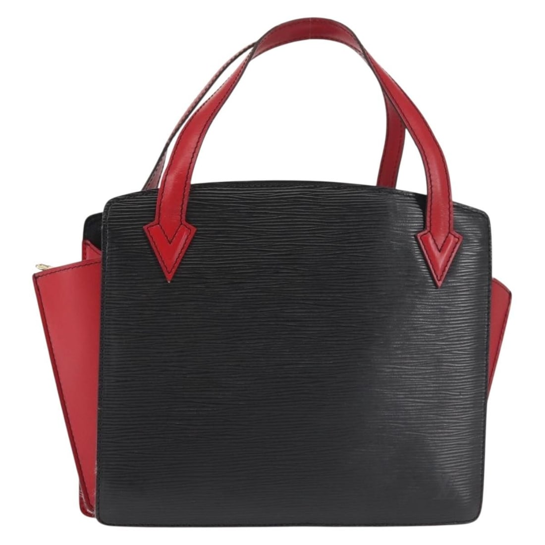 Louis Vuitton Varenne M52387 Epi Leather Handbag Black Red: Louis Vuitton Varenne M52387 Epi Leather Handbag Black Red Louis Vuitton Epi Bicolor Varenne Hand Bag in black and red Epi leather. This handbag was made in France and features product no. M52387. The