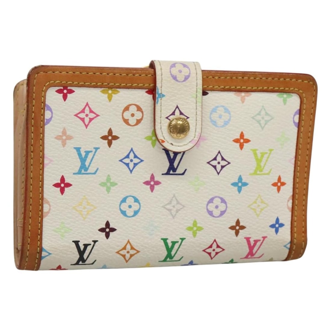 Louis Vuitton Monogram Multicolor White Viennois Bifold Wallet M92987: Louis Vuitton Monogram Multicolor White Viennois Bifold Wallet M92987 This Louis Vuitton Multicolor Portefeuille Viennois bifold wallet features the iconic Monogram Multicolor canvas in white. Designe