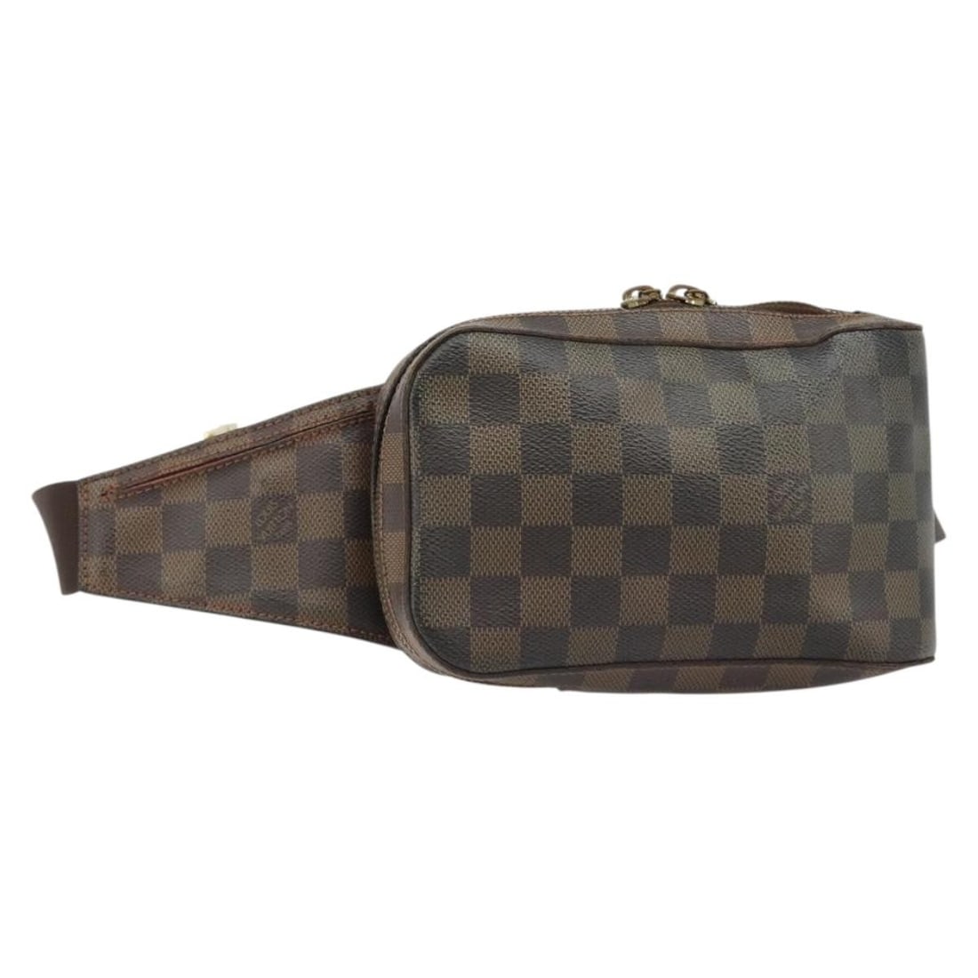 Louis Vuitton Geronimos N51994 Damier Ebene Canvas Shoulder Bag: Louis Vuitton Geronimos N51994 Damier Ebene Canvas Shoulder Bag Louis Vuitton Damier Ebene Geronimos shoulder bag in Damier Ebene canvas, made in Spain. The bag is identified by product number N51994 