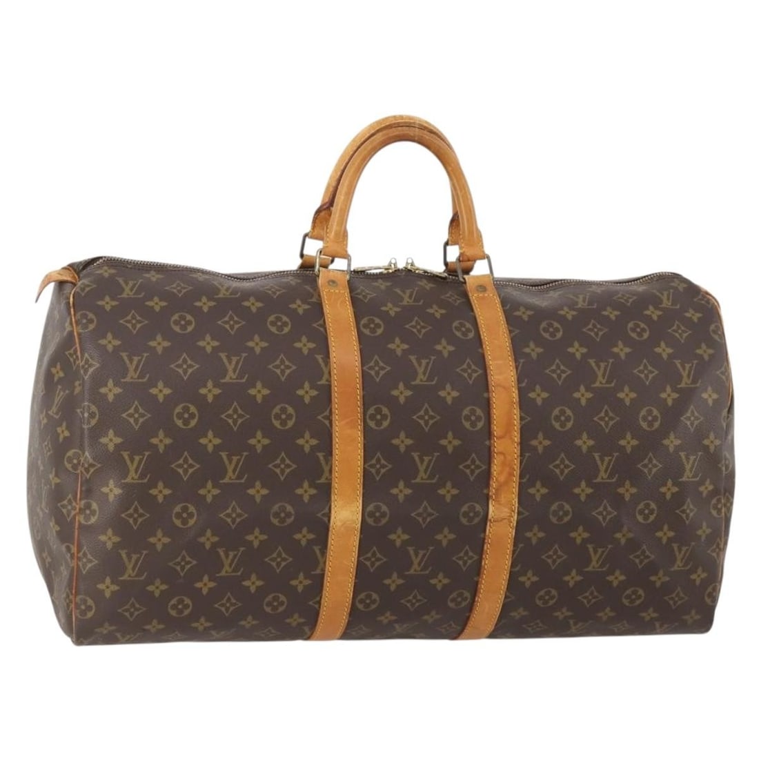 Louis Vuitton M41424 Keepall 55 Monogram Canvas Boston Bag: Louis Vuitton M41424 Keepall 55 Monogram Canvas Boston Bag Louis Vuitton Keepall 55 Boston bag in Monogram canvas, model M41424, made in France. This women's travel bag is offered without the original