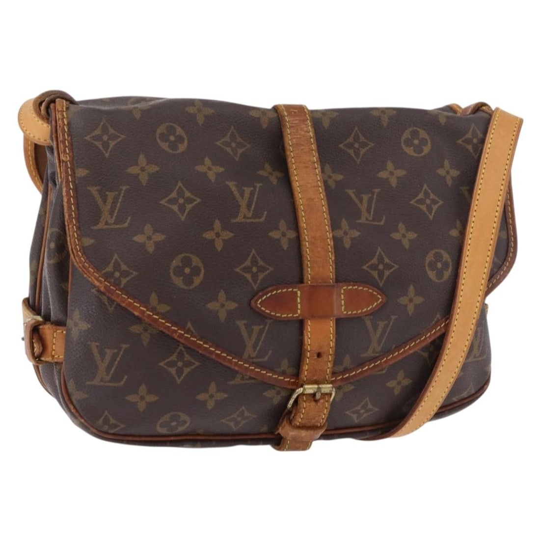 Louis Vuitton M42256 Saumur 30 Monogram Canvas Shoulder Bag: Louis Vuitton M42256 Saumur 30 Monogram Canvas Shoulder Bag Louis Vuitton Saumur 30 shoulder bag in Monogram canvas, model M42256, made in France. This women's bag includes only the item shown in the 