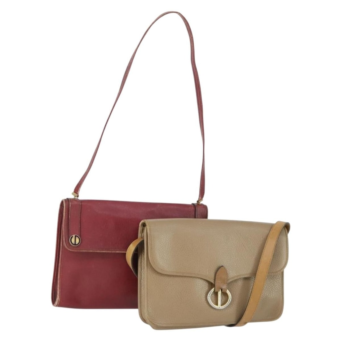 2 Piece Leather Clutch Bag Set Christian Dior Bordeaux Beige: 2 Piece Leather Clutch Bag Set Christian Dior Bordeaux Beige Christian Dior clutch bag in leather with a Bordeaux and beige exterior. Made in France, this special set sale includes only the item shown
