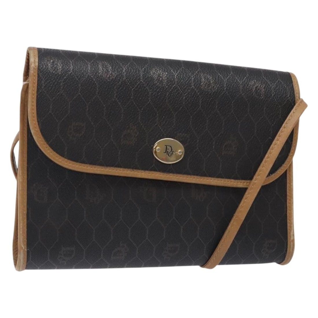 Christian Dior Black Gold PVC Honeycomb Canvas Shoulder Bag Auth: Christian Dior Black Gold PVC Honeycomb Canvas Shoulder Bag Auth This Christian Dior Honeycomb Canvas Shoulder Bag is a stylish accessory, perfect for adding a touch of luxury to your outfit. Crafted 