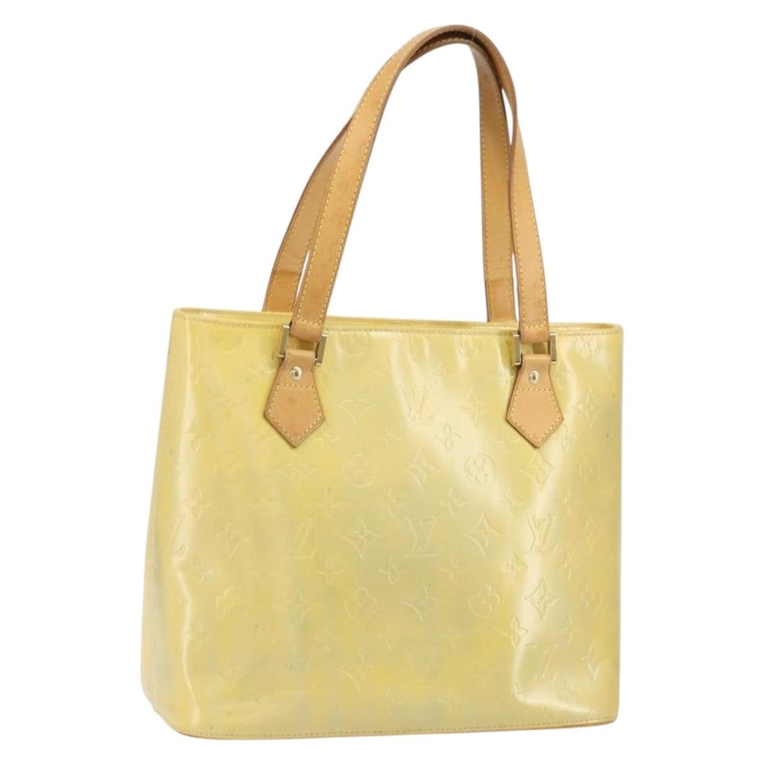 Louis Vuitton Houston Gris Patent Leather Monogram Handbag M91053: Louis Vuitton Houston Gris Patent Leather Monogram Handbag M91053 This Louis Vuitton Monogram Vernis Houston Hand Bag in Gris is crafted from patent leather and features a classic handbag silhouette. 