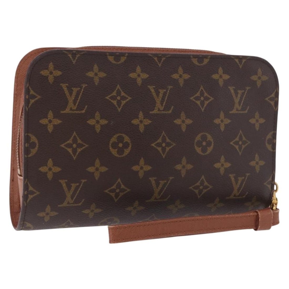 Louis Vuitton Orsay Monogram Canvas Clutch M51790 France: Louis Vuitton Orsay Monogram Canvas Clutch M51790 France Louis Vuitton Monogram Orsay Clutch Bag in Monogram Canvas, made in France. This women's clutch bag measures approximately 24 cm W x 16 cm H x 