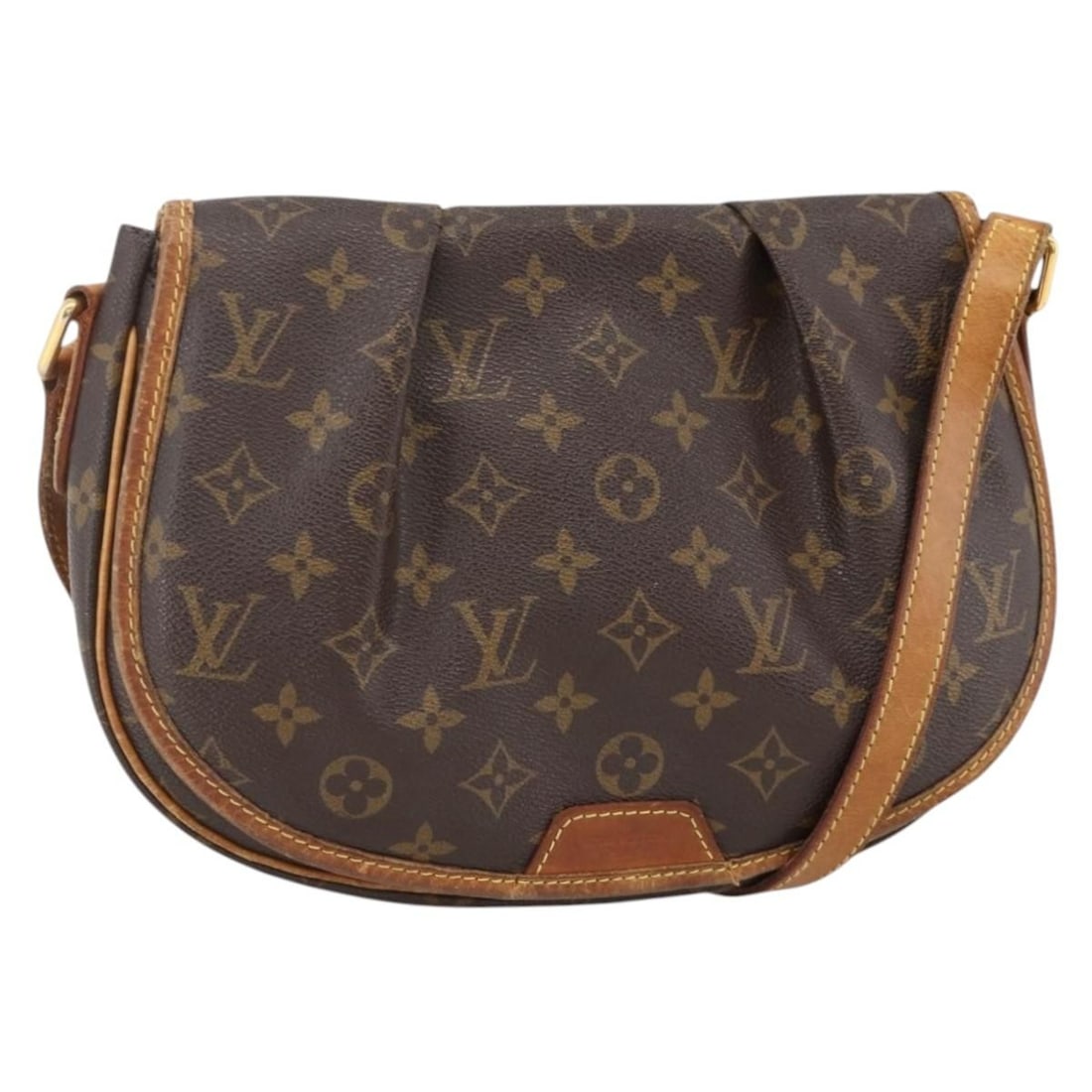 Menilmontant PM Shoulder Bag Monogram Canvas by Louis Vuitton M40474: Menilmontant PM Shoulder Bag Monogram Canvas by Louis Vuitton M40474 This is a Louis Vuitton Monogram Menilmontant PM shoulder bag crafted from monogram canvas. The bag features a monogram exterior wi