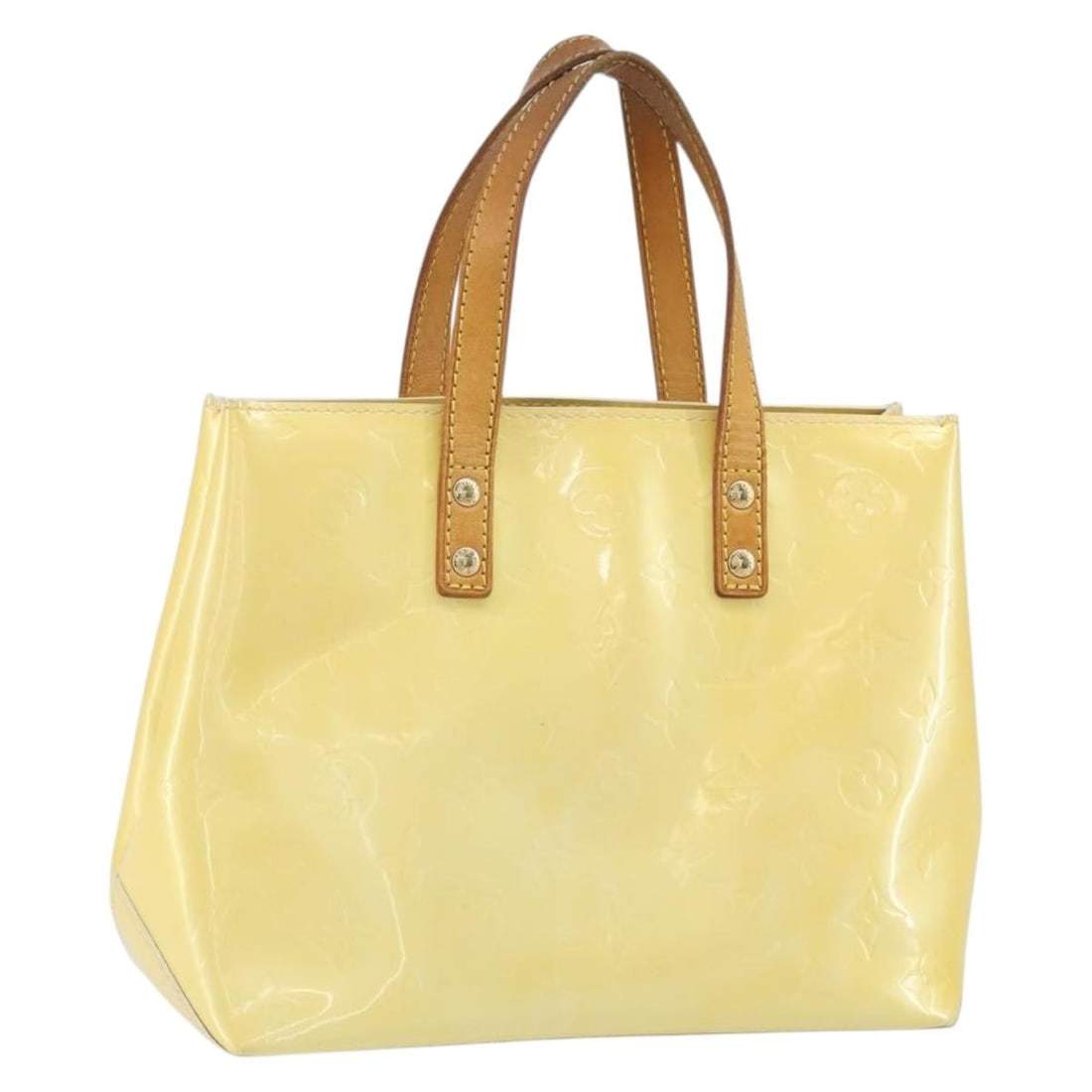 Louis Vuitton Reade PM Monogram Vernis Patent Leather Perle Handbag M91336: Louis Vuitton Reade PM Monogram Vernis Patent Leather Perle Handbag M91336 This is a Louis Vuitton Monogram Vernis Reade PM hand bag in Perle, crafted from patent leather. The bag features a compact s