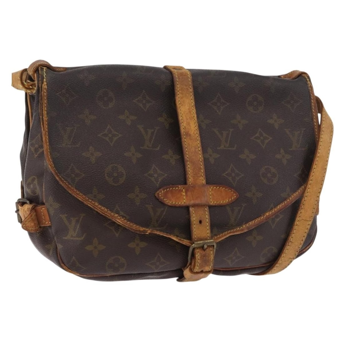 Louis Vuitton M42256 Saumur 30 Monogram Canvas Shoulder Bag: Louis Vuitton M42256 Saumur 30 Monogram Canvas Shoulder Bag Louis Vuitton Monogram Saumur 30 shoulder bag in Monogram Canvas, made in France. The bag features a shoulder strap and comes with only the 