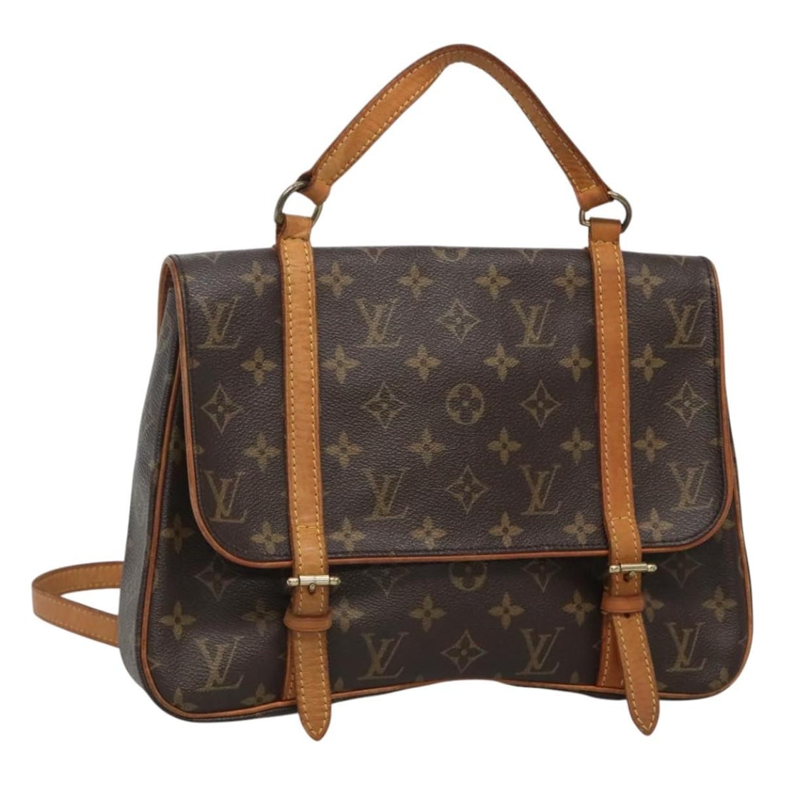 Louis Vuitton Marelle Monogram Canvas Shoulder Bag M51158 with Strap: Louis Vuitton Marelle Monogram Canvas Shoulder Bag M51158 with Strap This is a Louis Vuitton Monogram Marelle Sac A Dos shoulder bag crafted from monogram canvas. Designed for women, it features a cla
