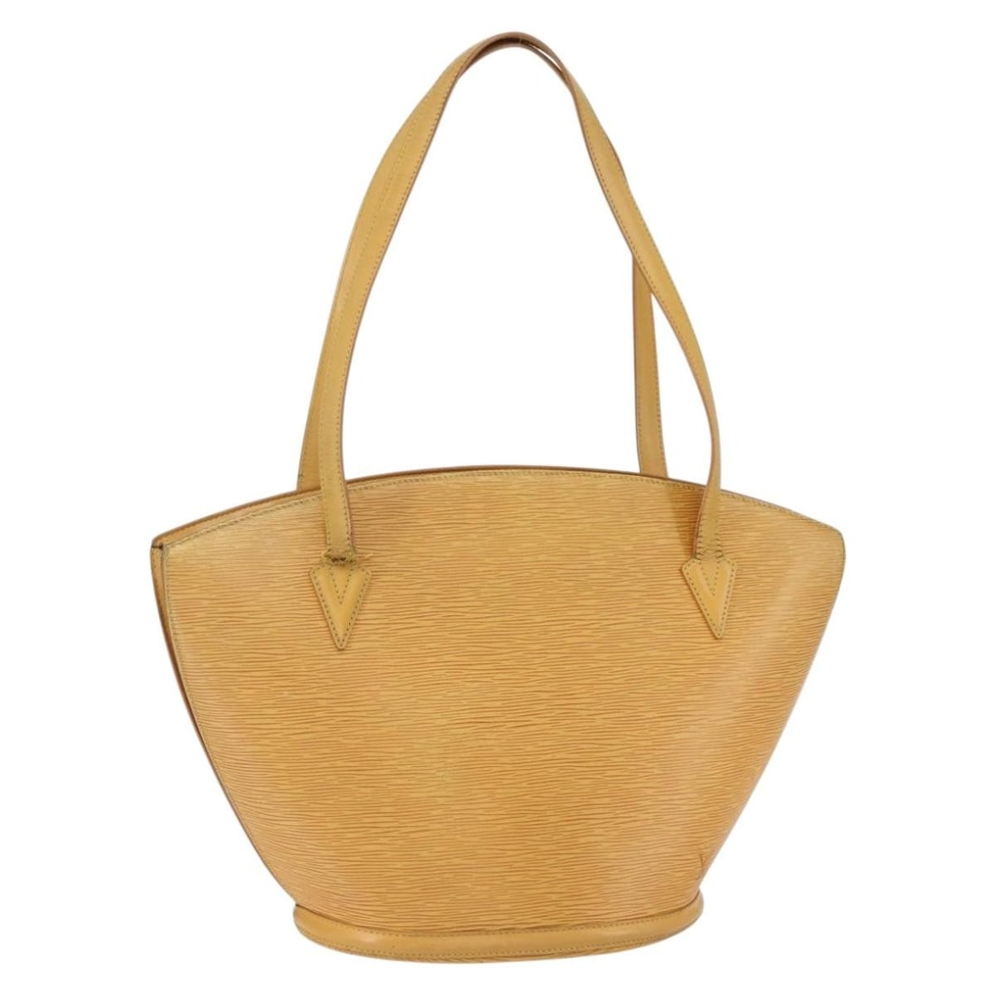 Louis Vuitton Epi Leather Saint Jacques Yellow Shoulder Bag M52269: Louis Vuitton Epi Leather Saint Jacques Yellow Shoulder Bag M52269 This is a Louis Vuitton Epi Saint Jacques Shopping Shoulder Bag in yellow, crafted from Epi leather. The bag features a spacious inte