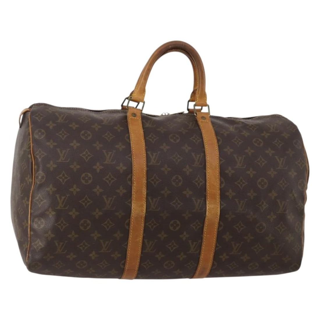 Louis Vuitton M41426 Keepall 50 Monogram Canvas Boston Bag: Louis Vuitton M41426 Keepall 50 Monogram Canvas Boston Bag A Louis Vuitton Keepall 50 Boston bag in Monogram Canvas with the classic Monogram pattern. Made in France, this bag features the M41426 prod