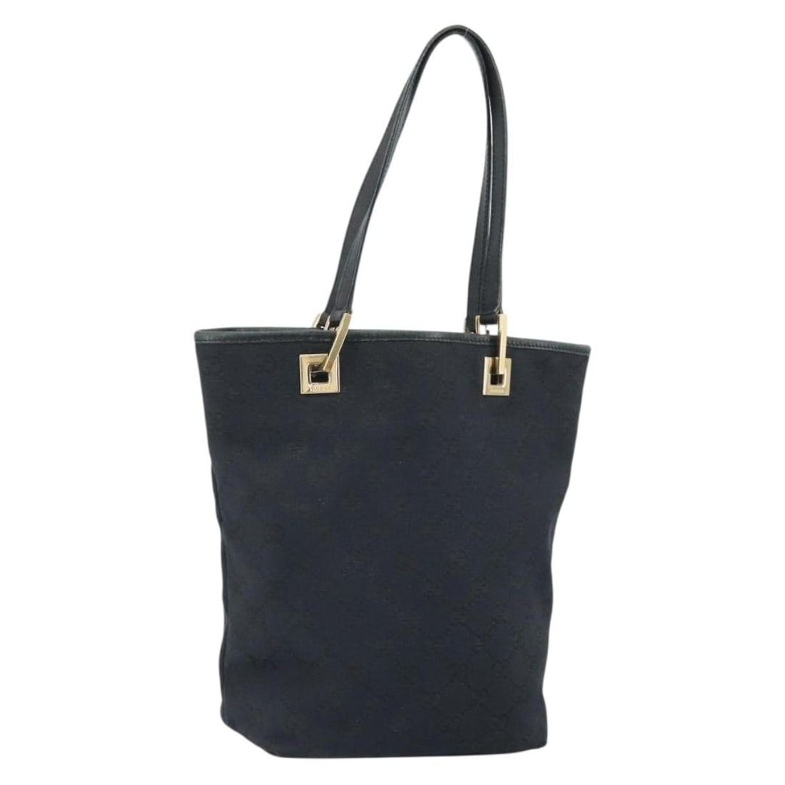 Black Gold GG Canvas Tote by Gucci 002 1099 Italy: Black Gold GG Canvas Tote by Gucci 002 1099 Italy This is a GUCCI GG Canvas tote bag in black and gold. The bag features the GG Canvas exterior with leather accents and has a top-handle design. It was