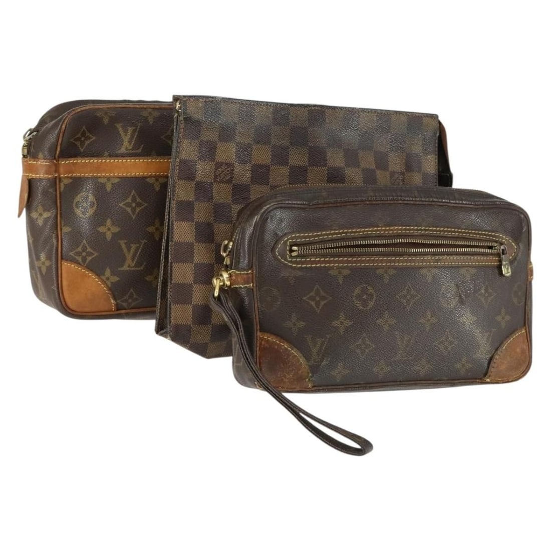 Set of 3 Louis Vuitton Monogram Canvas Womens Clutch Bags: Set of 3 Louis Vuitton Monogram Canvas Womens Clutch Bags Louis Vuitton monogram clutch bag set made from Monogram Canvas in the Monogram colorway. Made in France, this special bundle offer includes t
