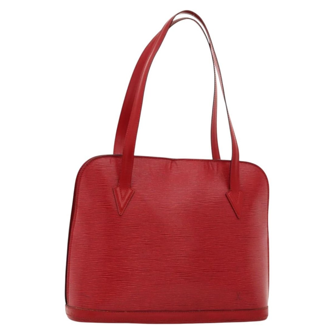 Louis Vuitton Epi Leather Lussac Red Shoulder Bag M52287: Louis Vuitton Epi Leather Lussac Red Shoulder Bag M52287 This Louis Vuitton Epi Lussac shoulder bag in red features the brand's signature textured Epi leather. Designed for women, it offers a spacious