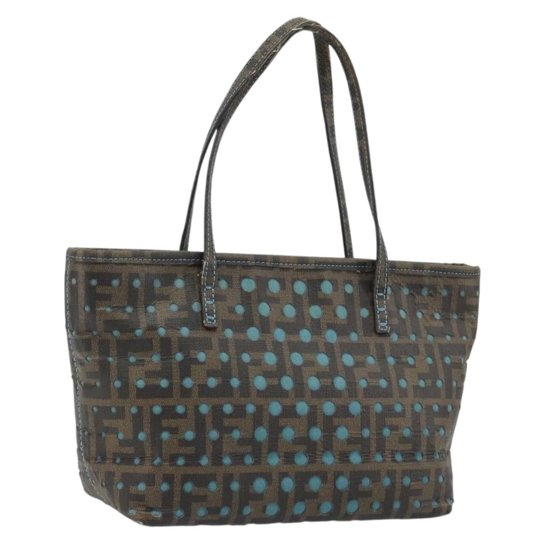 FENDI Zucca PVC Leather Handbag in Black Brown: FENDI Zucca PVC Leather Handbag in Black Brown Authentic FENDI Zucca canvas hand bag in black and brown with PVC leather trim. Made in Italy, this women's bag includes the item shown in the photo only