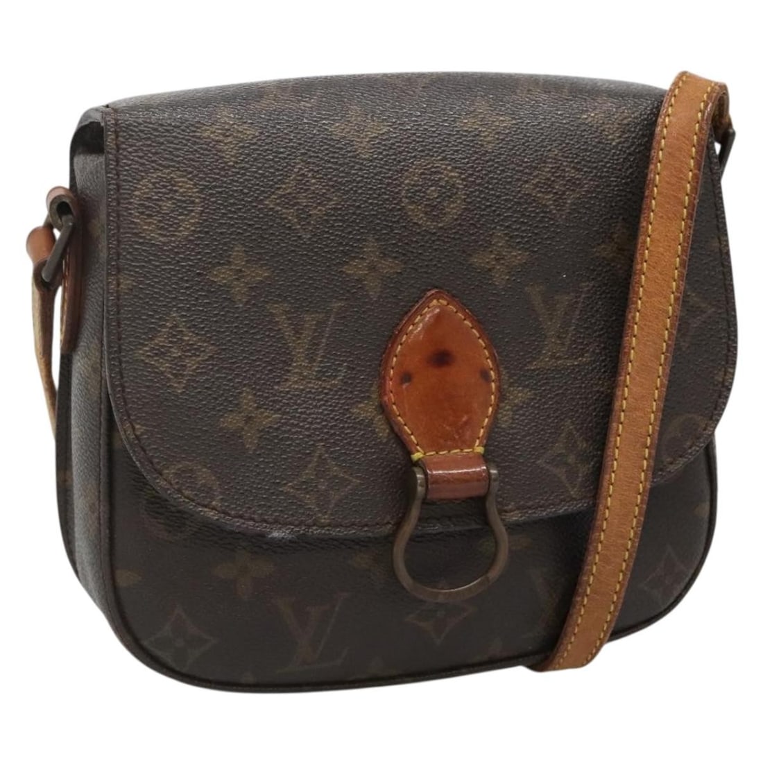 Louis Vuitton Saint Cloud MM Monogram Canvas Shoulder Bag M51243 France: Louis Vuitton Saint Cloud MM Monogram Canvas Shoulder Bag M51243 France This is a LOUIS VUITTON Monogram Saint Cloud MM shoulder bag crafted from monogram canvas. Featuring an adjustable shoulder stra