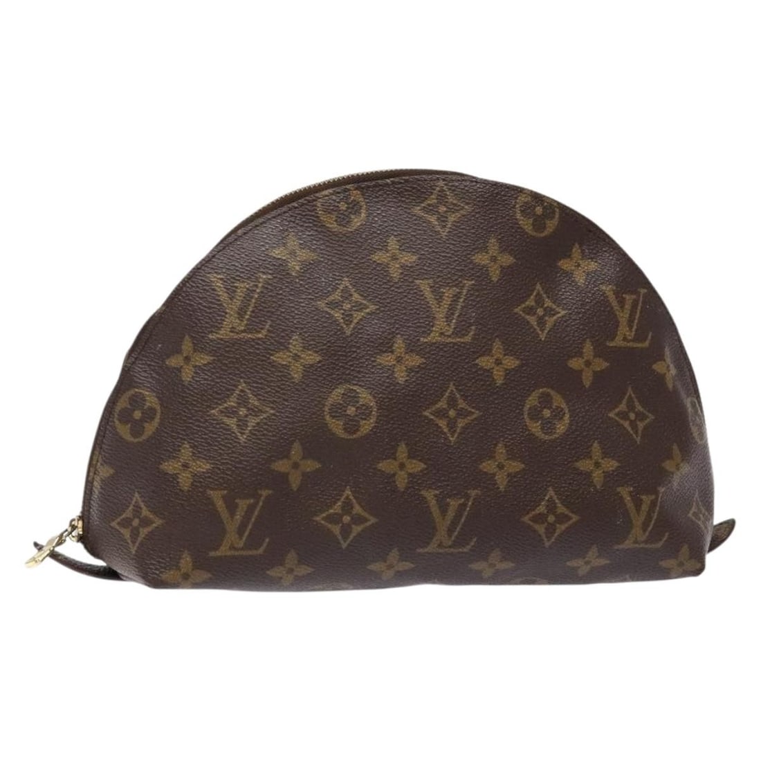 LOUIS VUITTON Monogram Cosmetic Pouch M47520 France Authentic: LOUIS VUITTON Monogram Cosmetic Pouch M47520 France Authentic This authentic Louis Vuitton Monogram Trousse Demi Ronde Cosmetic Pouch combines luxury and functionality. Crafted from durable Monogram C