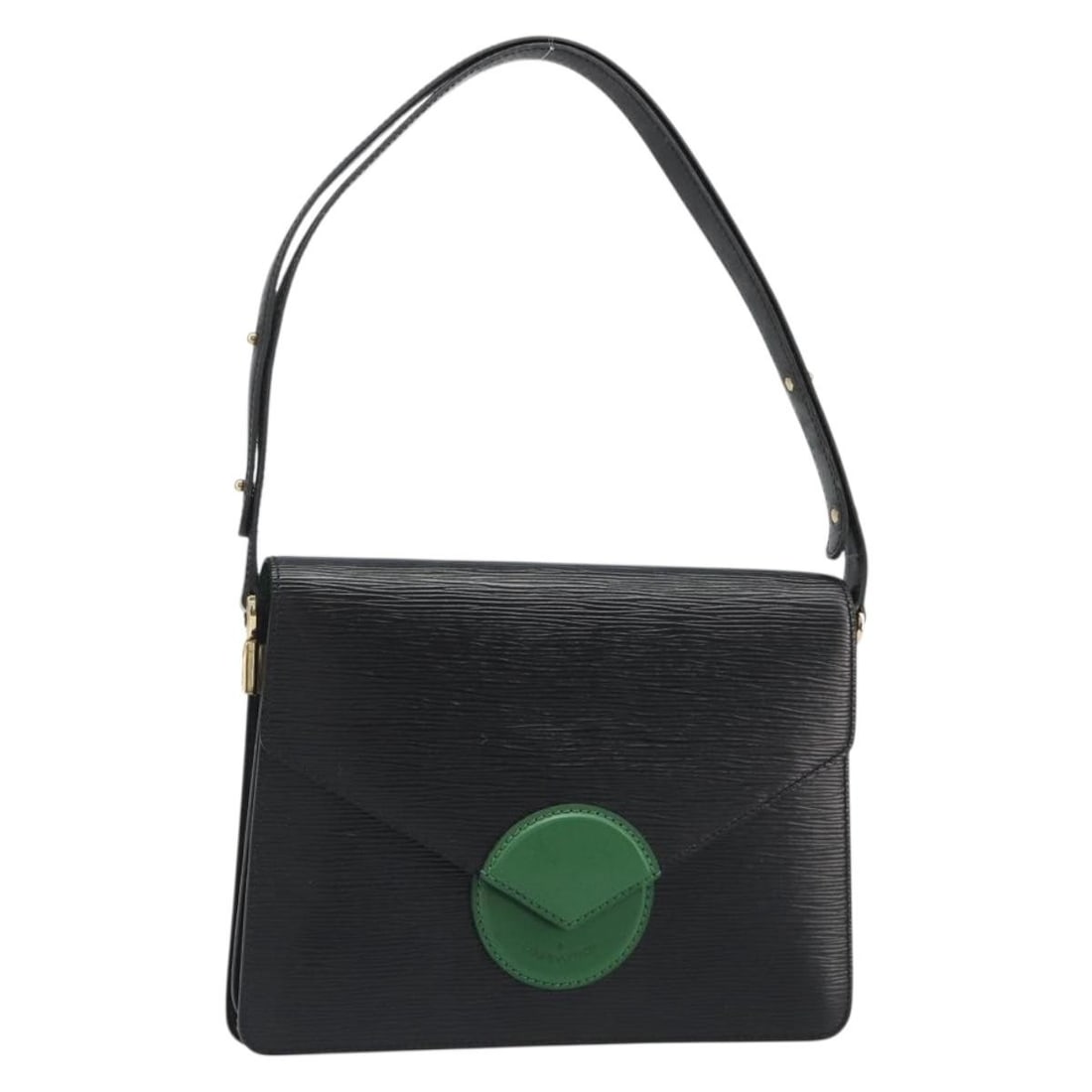 Louis Vuitton M52444 Epi Leather Shoulder Bag Black Green: Louis Vuitton M52444 Epi Leather Shoulder Bag Black Green Louis Vuitton Epi Osh shoulder bag in black and green Epi leather. Made in France, this bag features a shoulder strap and measures approximate