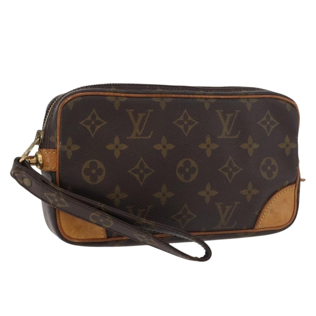 Louis Vuitton M51827 Marly Dragonne PM Monogram Canvas Clutch: Louis Vuitton M51827 Marly Dragonne PM Monogram Canvas Clutch Louis Vuitton Marly Dragonne PM clutch bag in Monogram Canvas, made in France. This women's clutch is identified by product no. M51827 and