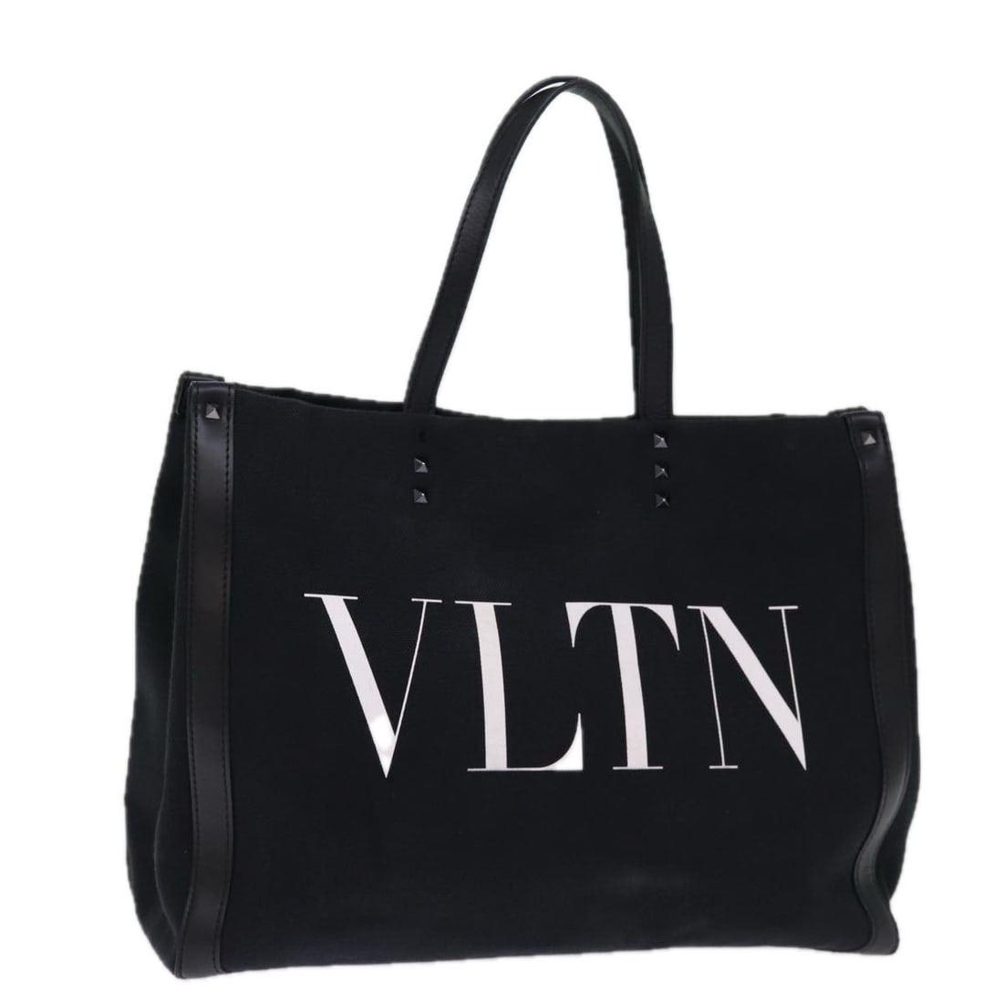 VALENTINO Black Canvas Womens Tote Bag Made in Italy: VALENTINO Black Canvas Womens Tote Bag Made in Italy Valentino tote bag in black canvas, made in Italy. This women's bag measures approximately 37 cm W x 27 cm H x 14 cm D (14.6 x 10.6 x 5.5 inches). 