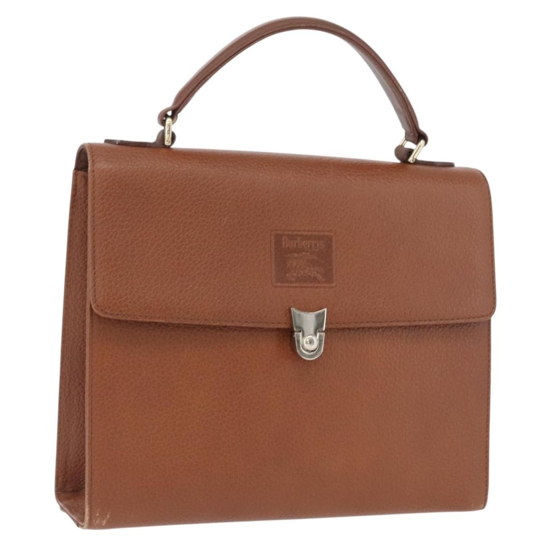 Burberrys Brown Leather Hand Bag Gold Tone Italy: Burberrys Brown Leather Hand Bag Gold Tone Italy Burberrys women's leather handbag in brown with gold-tone detailing, made in Italy. This pre-owned bag is ranked C and shows heavy use, including rubbi