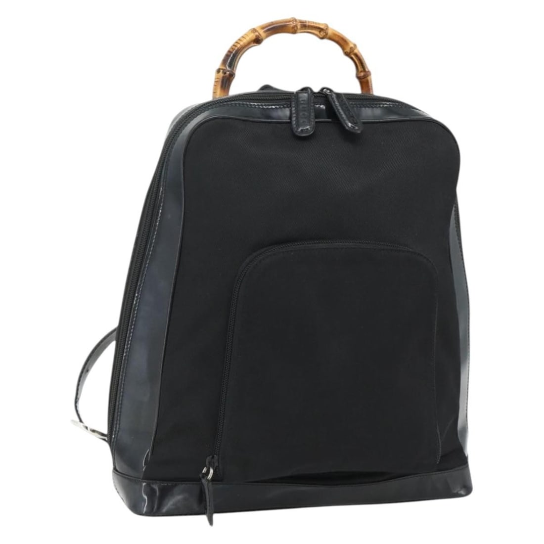 Gucci Bamboo Patent Leather Black Silver Shoulder Bag 003 2058 0059 5: Gucci Bamboo Patent Leather Black Silver Shoulder Bag 003 2058 0059 5 This GUCCI Bamboo Bag is crafted from black and silver patent leather and features a distinctive bamboo handle. Designed as a shou