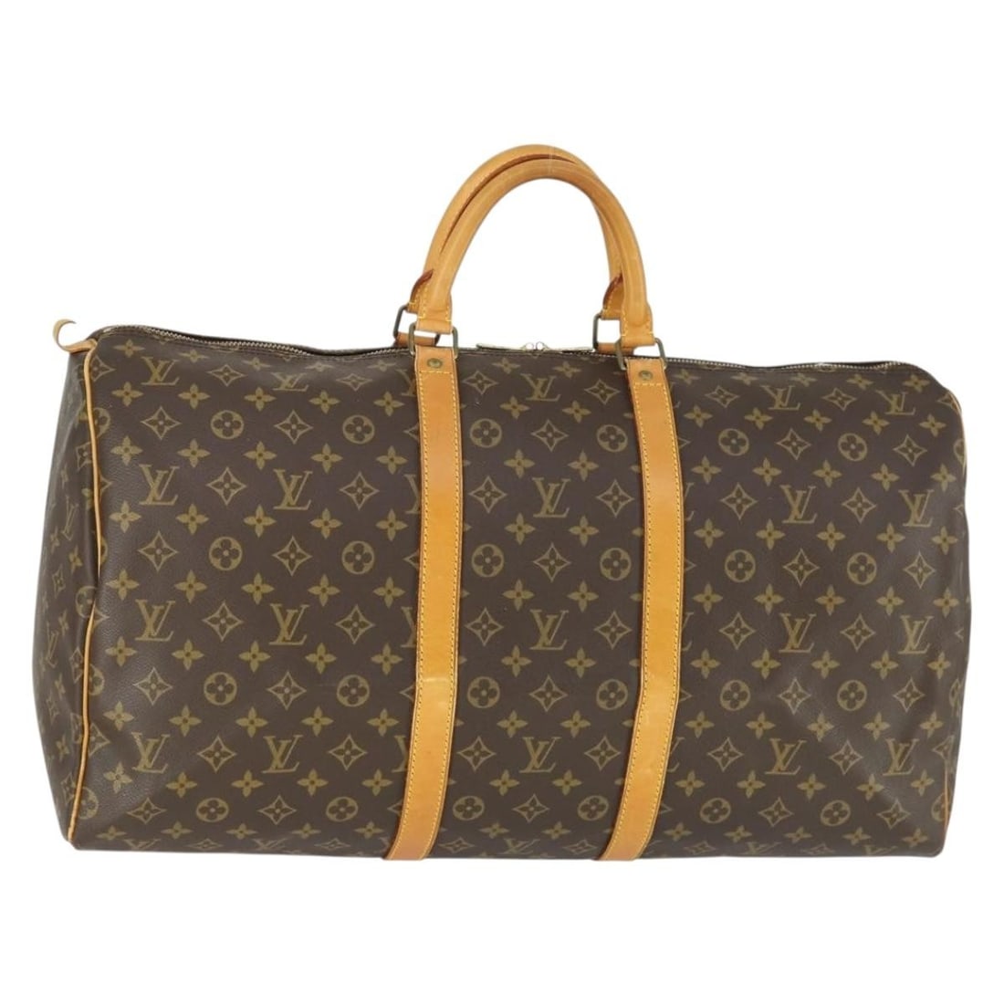 Louis Vuitton M41424 Keepall 55 Monogram Canvas Boston Bag: Louis Vuitton M41424 Keepall 55 Monogram Canvas Boston Bag Louis Vuitton Keepall 55 Boston bag in Monogram canvas, model M41424, made in France. This women's bag is offered without the original box or