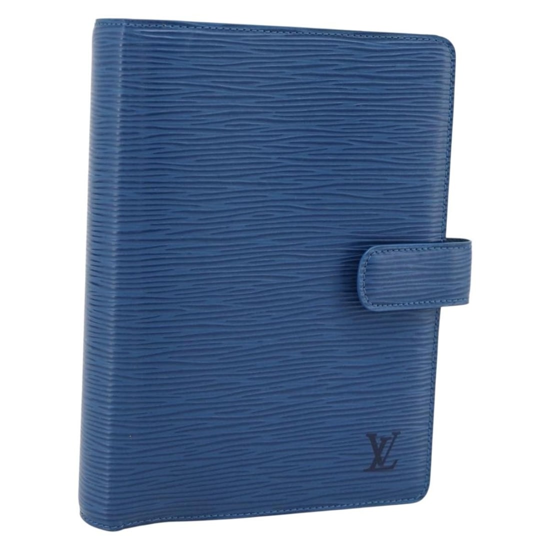Louis Vuitton R20055 Epi Leather MM Agenda Cover Blue: Louis Vuitton R20055 Epi Leather MM Agenda Cover Blue This Louis Vuitton Epi Agenda MM day planner cover is presented in blue Epi leather and made in France. The piece is identified by product number 