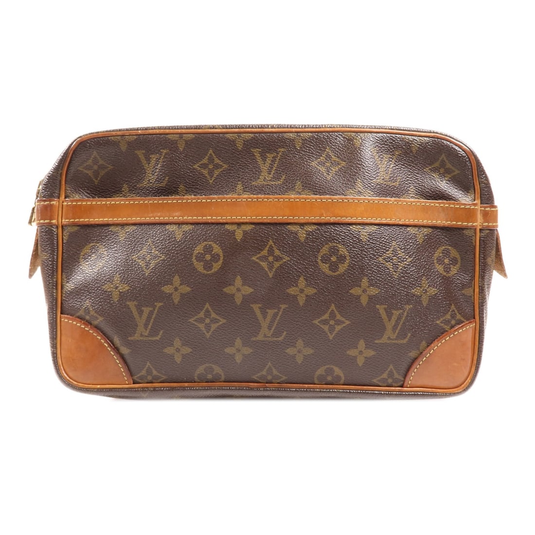 Louis Vuitton Compiegne 23 Monogram Pouch M51847 Brown: Louis Vuitton Compiegne 23 Monogram Pouch M51847 Brown Louis Vuitton Compiegne 23 pouch, model M51847, in brown Monogram and PVC coated canvas. This unisex regular-size pouch features a fastener closu