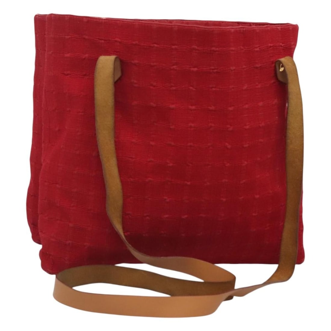Hermes Amedaba Cabas Red Canvas Shoulder Tote Bag: Hermes Amedaba Cabas Red Canvas Shoulder Tote Bag This is a Hermes Amedaba Cabas Do shoulder bag in red canvas, made in India. It is a heavily used item with visible wear, including loss of shape, rub
