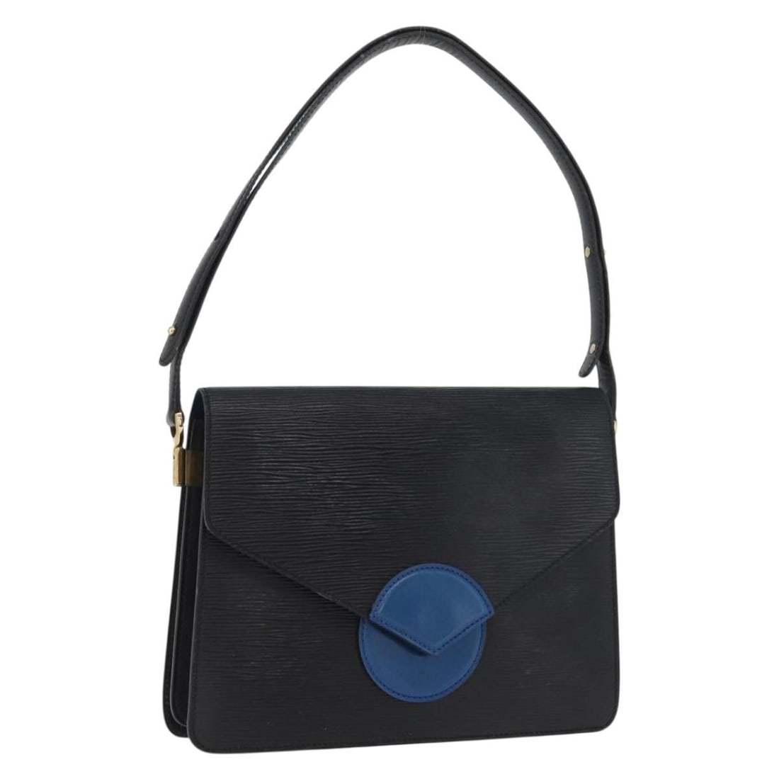 Louis Vuitton M52445 Epi Leather Shoulder Bag Black Blue: Louis Vuitton M52445 Epi Leather Shoulder Bag Black Blue Louis Vuitton Epi Osh Shoulder Bag in black and blue Epi leather, made in France. This shoulder bag is identified by product number M52445 and 