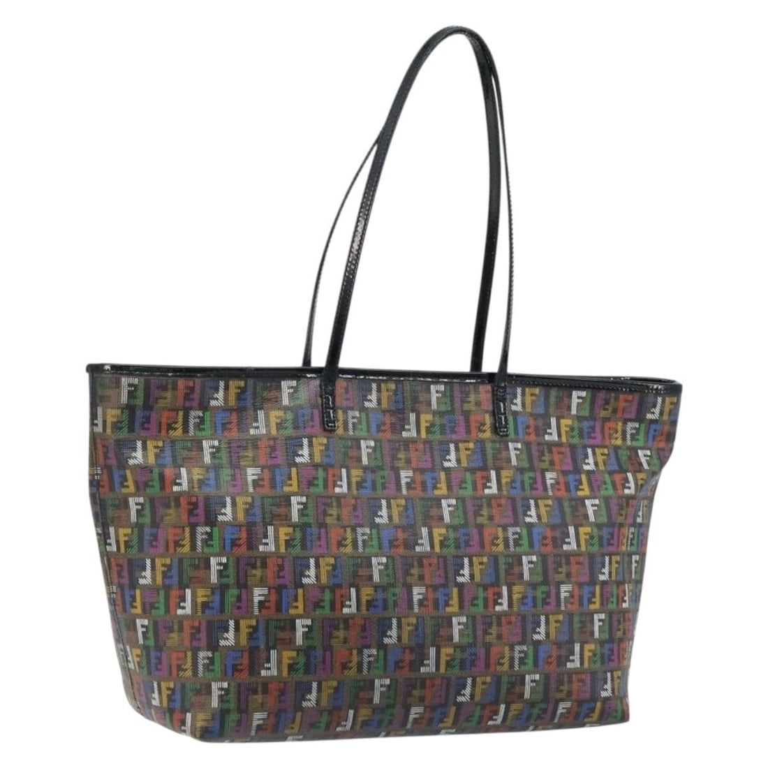 Fendi Zucchino Multicolor PVC Canvas Tote with Gold Tone Hardware: Fendi Zucchino Multicolor PVC Canvas Tote with Gold Tone Hardware Fendi Zucchino canvas tote bag in multicolor and gold PVC leather/canvas. Made in Italy, this tote bag measures approximately 35 cm wi