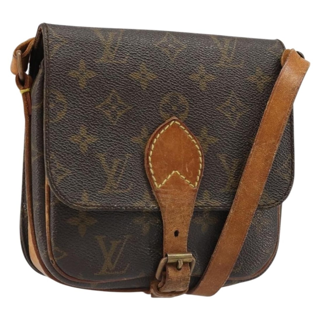 Louis Vuitton Cartouchiere PM Monogram Canvas Shoulder Bag M51254: Louis Vuitton Cartouchiere PM Monogram Canvas Shoulder Bag M51254 Louis Vuitton Cartouchiere PM shoulder bag in Monogram Canvas, made in France. The bag is presented in Monogram color and comes in a s