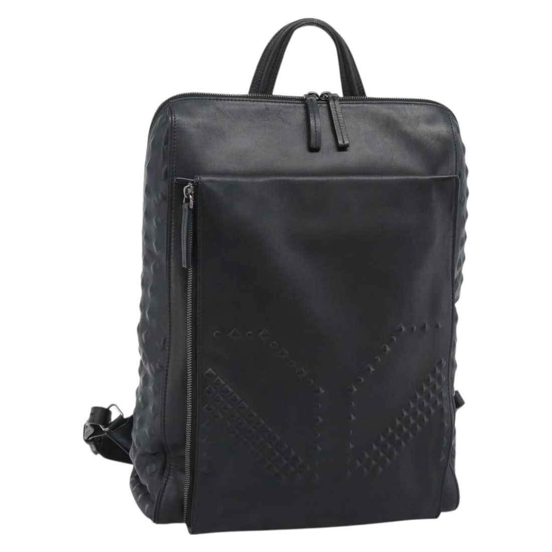 MCM black leather backpack with silver tone hardware (1 of 18)