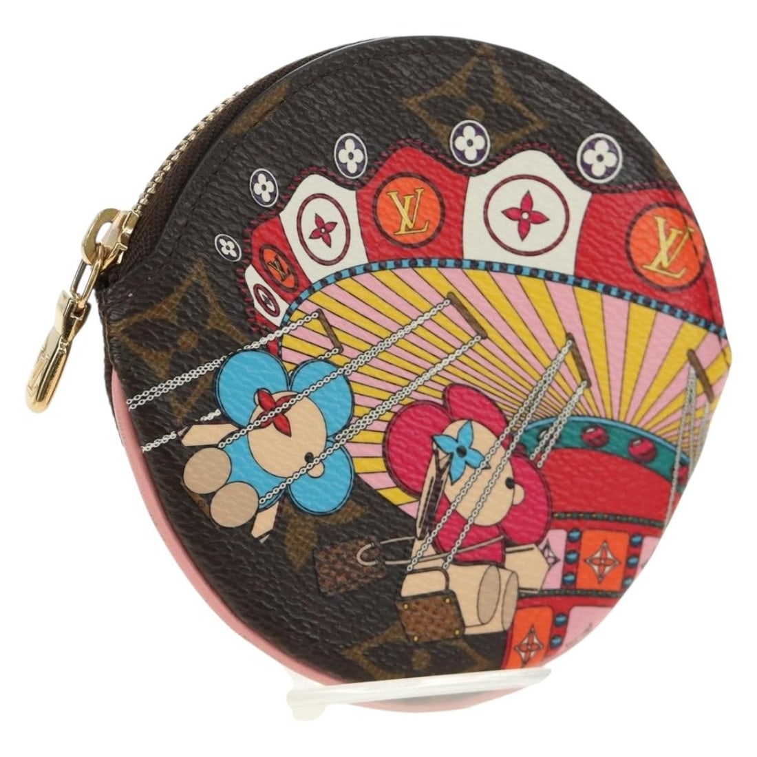 Louis Vuitton M69757 Vivienne Monogram Canvas Round Coin Purse: Louis Vuitton M69757 Vivienne Monogram Canvas Round Coin Purse A Louis Vuitton Monogram Porte Monnaie Round coin purse in Monogram Canvas, made in France. It comes with a dust bag and item box. The pu
