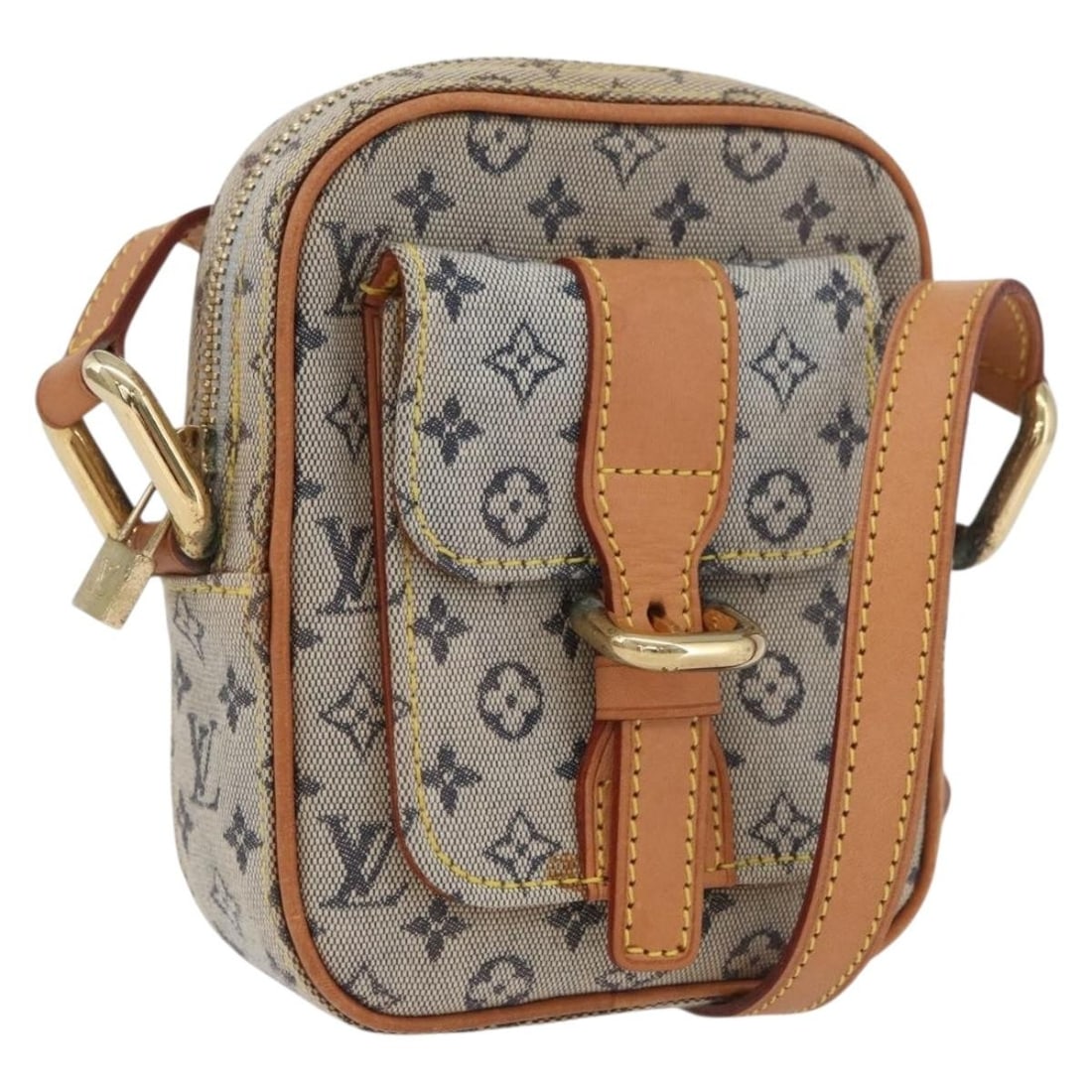 Louis Vuitton Blue Monogram Mini Canvas Juliet PM Shoulder Bag: Louis Vuitton Blue Monogram Mini Canvas Juliet PM Shoulder Bag This Louis Vuitton Monogram Mini Juliet PM shoulder bag features a blue Monogram Mini canvas exterior and is an older model with an ECLAI