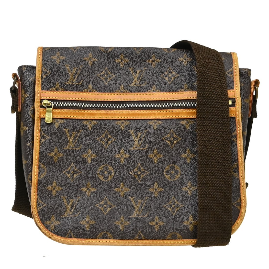 Louis Vuitton Bosphore PM Monogram Crossbody Messenger Bag M40106: Louis Vuitton Bosphore PM Monogram Crossbody Messenger Bag M40106 Vintage Louis Vuitton Bosphore PM messenger shoulder bag in brown Monogram canvas and leather. This medium crossbody style features a 