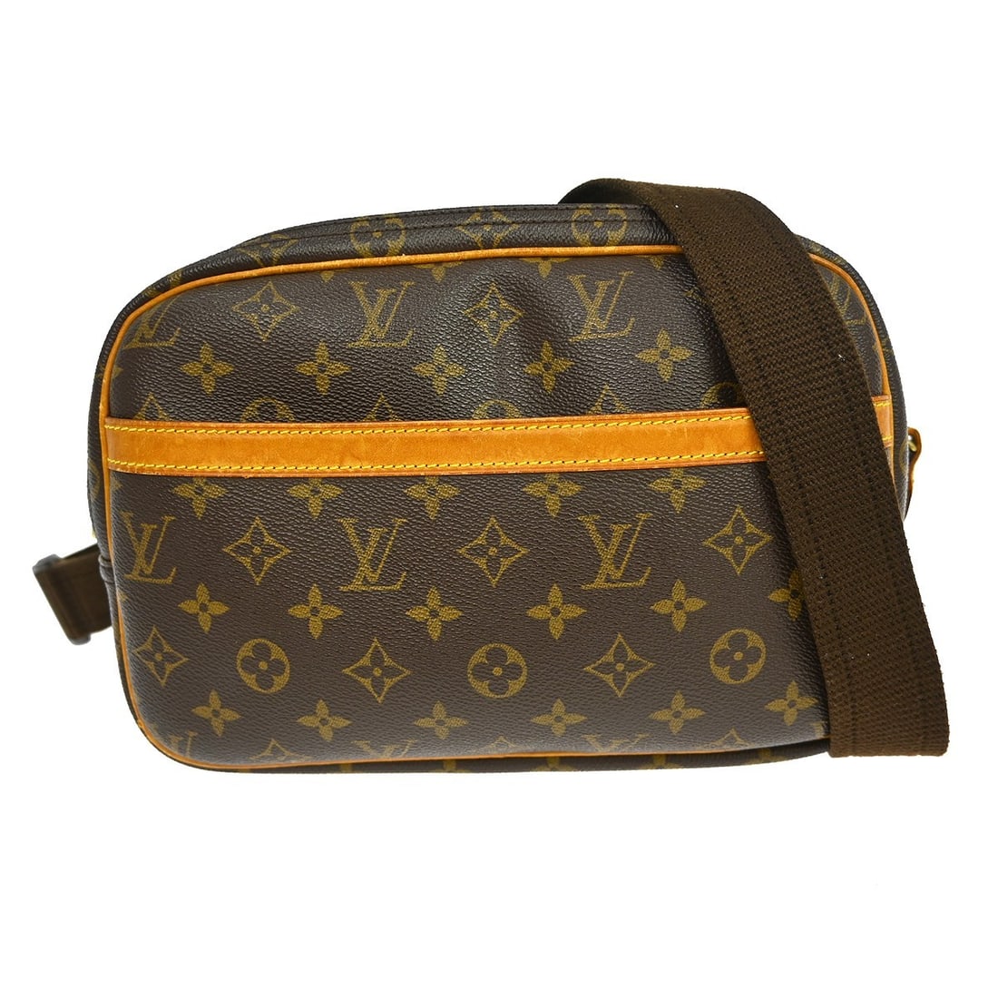 Louis Vuitton M45254 Reporter PM Monogram Canvas Messenger Bag: Louis Vuitton M45254 Reporter PM Monogram Canvas Messenger Bag Louis Vuitton Reporter PM messenger shoulder bag in Monogram canvas and leather, made in France. The bag features one exterior pocket and