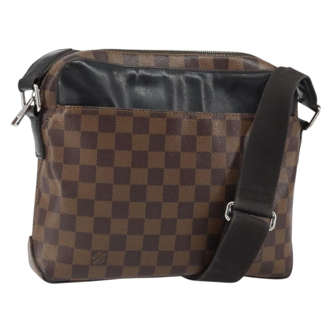 Louis Vuitton Jake PM Shoulder Bag Damier Ebene Canvas N41568: Louis Vuitton Jake PM Shoulder Bag Damier Ebene Canvas N41568 Louis Vuitton Jake Messenger PM shoulder bag in Damier Ebene canvas, made in France. It features a shoulder strap with an approximate drop